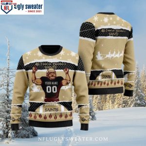 New Orleans Saints Football Player Custom Ugly Christmas Sweater