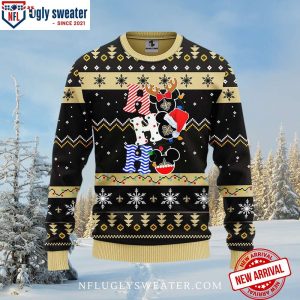 New Orleans Saints HoHoHo Mickey Mouse Christmas Ugly Sweater