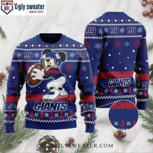 New York Giants Ugly Sweater – Mickey Mouse Graphic