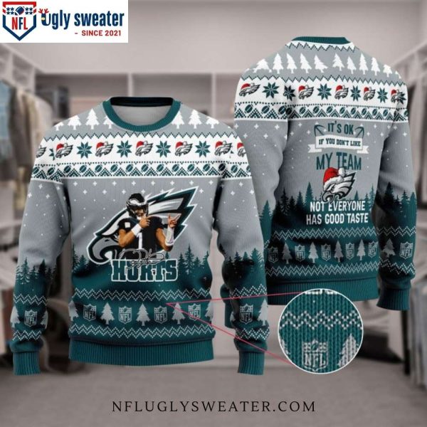 No 1 Jalen Hurts Philadelphia Eagles – Super Bowl LVII 2023 Christmas Sweater