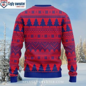 Ny Giants Christmas Sweater Featuring Christmas Tree Ball Graphic 2