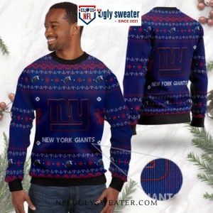 Ny Giants Gifts For Him – Christmas Pattern Logo Ugly Sweater