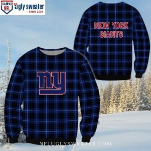 Ny Giants Plaid Pattern Ugly Christmas Sweater – Stylish Fanwear