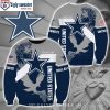 NFL Dallas Cowboys Xmas Sweater – Personalized Blue White Stripes Curve Ugly Christmas Sweater