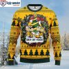 Packers Christmas Sweater With Whimsical Mickey Mouse Holiday Party Design