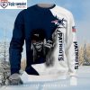 Patriots Ugly Christmas Sweater With Baby Yoda And Christmas Light Design