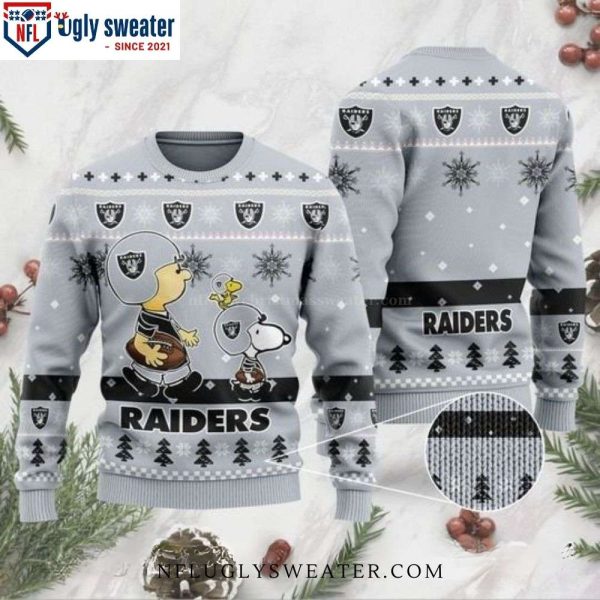 Peanuts Snoopy Charlie Brown Oakland Raiders Ugly Christmas Sweater – For True Fans