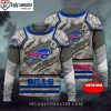 Personalized Buffalo Bills Ugly Christmas Sweater – Name And Logo Printed