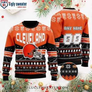 Personalized Cleveland Browns Ugly Sweater – Custom Name Edition