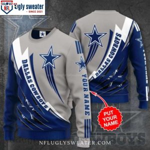 Personalized Cowboys Ugly Sweater – Men’s Dallas Cowboys Ugly Christmas Sweater