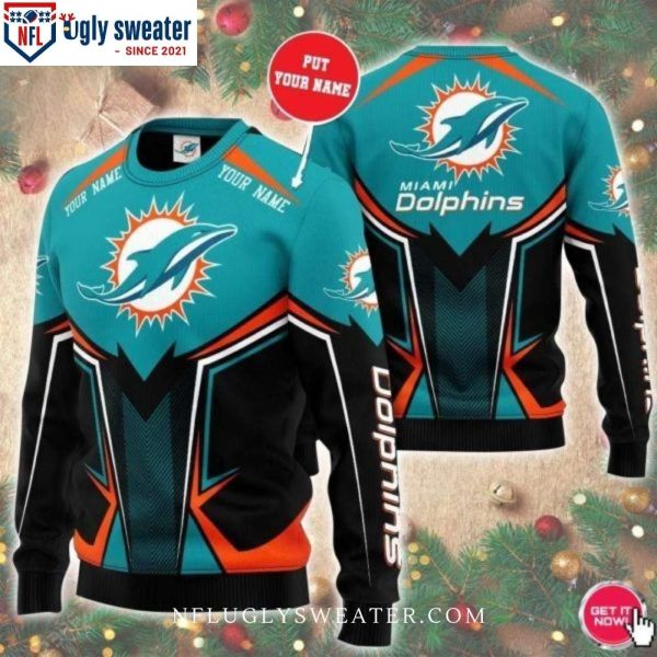 Personalized Dolphins Christmas Sweater – Miami Dolphins Gifts