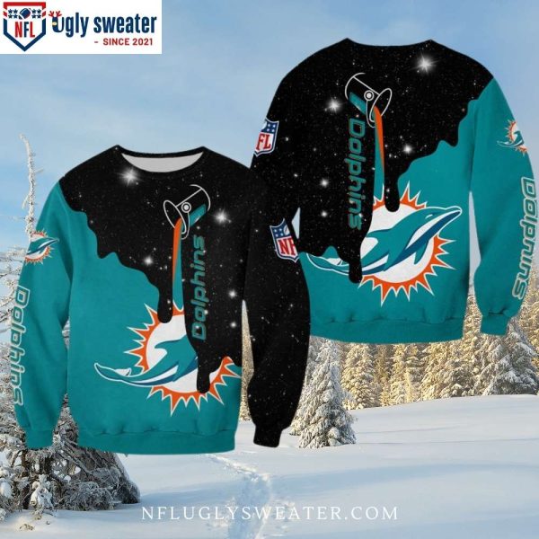 Personalized Festive Style Miami Dolphins Logo Ugly Christmas Sweater