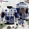 Snowflake And Logo Print NFL Dallas Cowboys Ugly Christmas Sweater – Perfect Gift For Fans