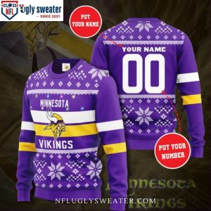 Personalized Minnesota Vikings Light Up Sweater Unique Gift For Fans