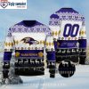 Funny Dabbing Santa Claus NFL Baltimore Ravens Ugly Sweater