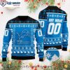 Personalized Detroit Lions Grinch Design On Ugly Christmas Sweater