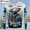 Philadelphia Eagles Logo Print Sweater – Grinch And Scooby-Doo Edition