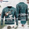 Chicago Bears Ugly Christmas Sweater – Logo Print With Santa Claus And Snowman