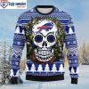 Snowflakes and Las Vegas Raiders Logo Ugly Christmas Sweater – Custom Name And Number Edition