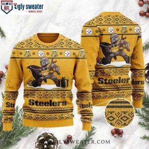 Pittsburgh Steelers Baby Yoda Boba Fett Ugly Sweater For Him