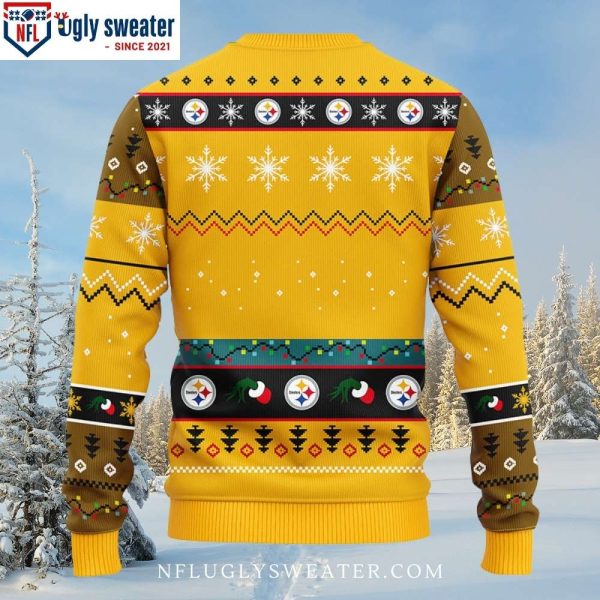 Pittsburgh Steelers Logo Print 12 Grinch Xmas Day Sweater