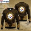 NFL Pittsburgh Steelers Pub Dog Festive Wreath Ugly Sweater