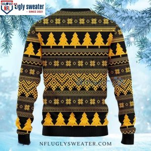 Pittsburgh Steelers Logo Print Ugly Christmas Sweater With Christmas Light