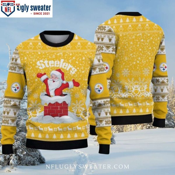 Pittsburgh Steelers Merry Santa Christmas Ugly Sweater