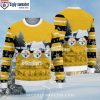 Pittsburgh Steelers Ugly Christmas Sweater – Logo Print Snowflakes And Reindeer