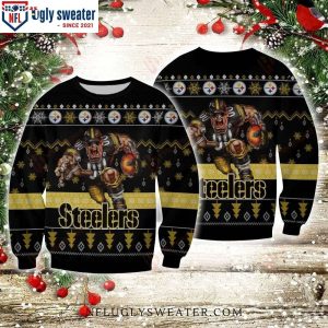 Pittsburgh Steelers Player Rushing Ugly Sweater – Unique Gift For Fans