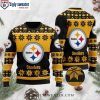 Pittsburgh Steelers Rick And Morty Ugly Christmas Sweater – Logo Print Edition