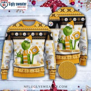 Pittsburgh Steelers Ugly Christmas Sweater – The Grinch Logo Edition