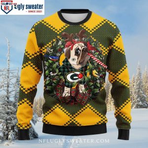 Pub Dog Print On Packers Ugly Sweater – Unique Gift For Him