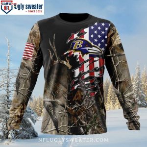 Ravens Camo Wonderland – Realtree Hunting Christmas Sweater