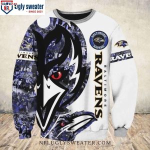 Ravens Pride On Display – Graphic Logo Ugly Christmas Sweater