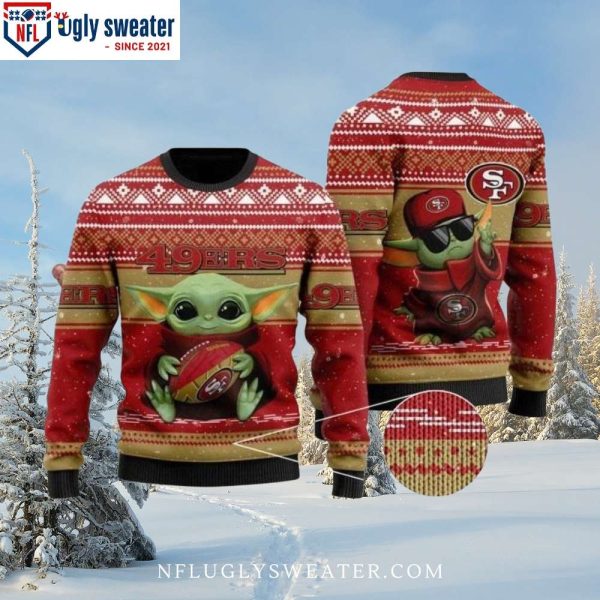 San Francisco 49ers Baby Yoda Ugly Christmas Sweater