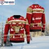 San Francisco 49ers Red Skull And Smoke Christmas Sweater