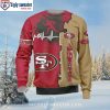 Mickey Mouse Playing Football Los Angeles Rams Christmas Sweater