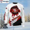 San Francisco 49ers Flag-Themed Ugly Christmas Sweater