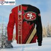 San Francisco 49ers Red Skull And Smoke Christmas Sweater