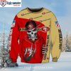 Iron Maiden Tampa Bay Buccaneers Skull Horror Theme Ugly Xmas Sweater