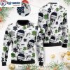 Navy White Seattle Seahawks Ugly Christmas Sweater For Him