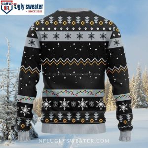 Santa Claus And Las Vegas Raiders Logo Print Ugly Christmas Sweater – Gifts For Fans