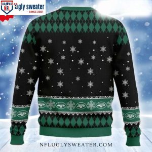 Sassy Jets Fan Ugly Christmas Sweater Merry Kissmyass Bold Style 2