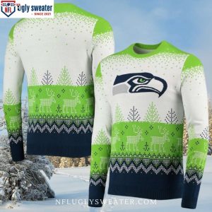 Seattle Seahawks Big Logo Xmas Sweater Unique Gift For Fans