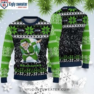 Seattle Seahawks Dabbing Santa Claus Ugly Christmas Sweater