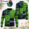 Seattle Seahawks Logo Graphic Snowflake Ugly Christmas Sweater