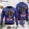 Snoopy’s Christmas Celebration – Personalized Buffalo Bills Ugly Christmas Sweater