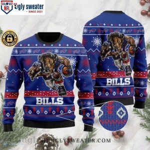 Show Your Team Spirit With Buffalo Bills Logo Ugly Christmas Sweater