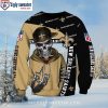 Shattered Ice Effect – New Orleans Saints Christmas Sweater With Fleur-de-lis